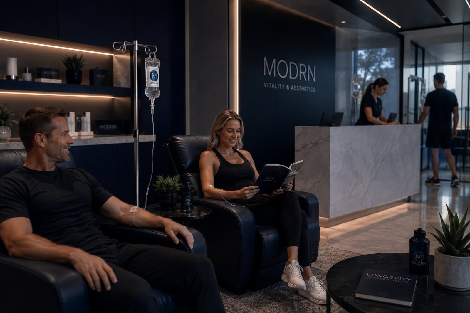 A modern wellness lounge built for the contemporary practice